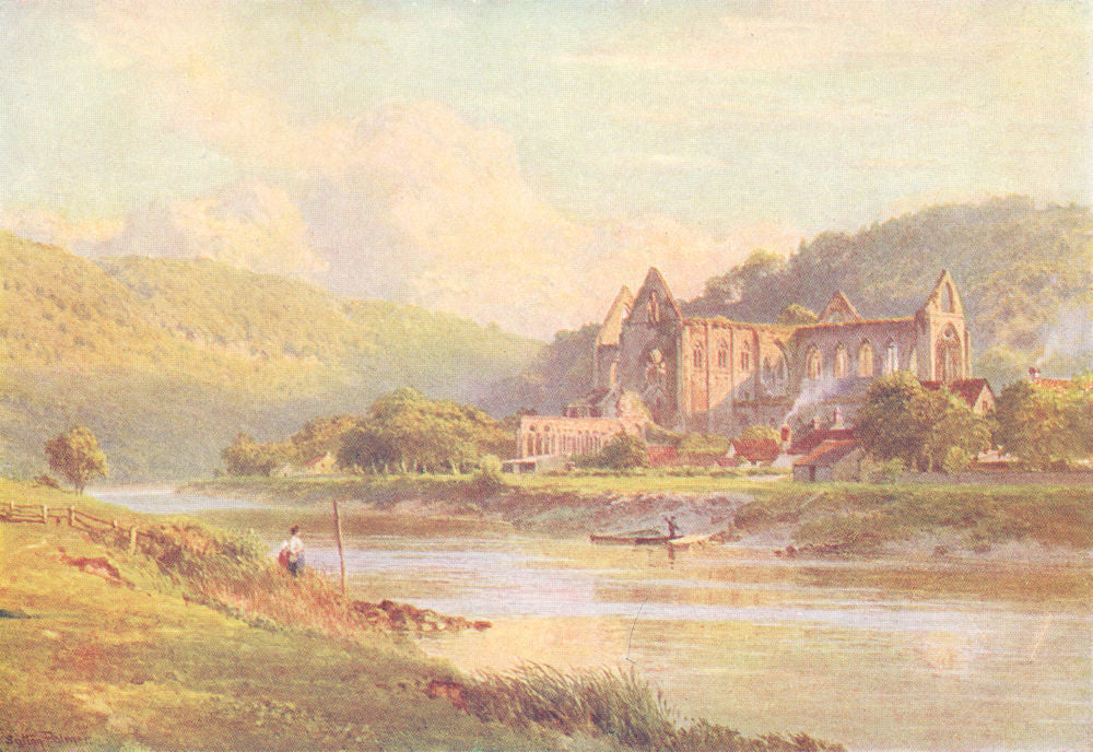 WALES. Tintern Abbey 1926 old vintage print picture